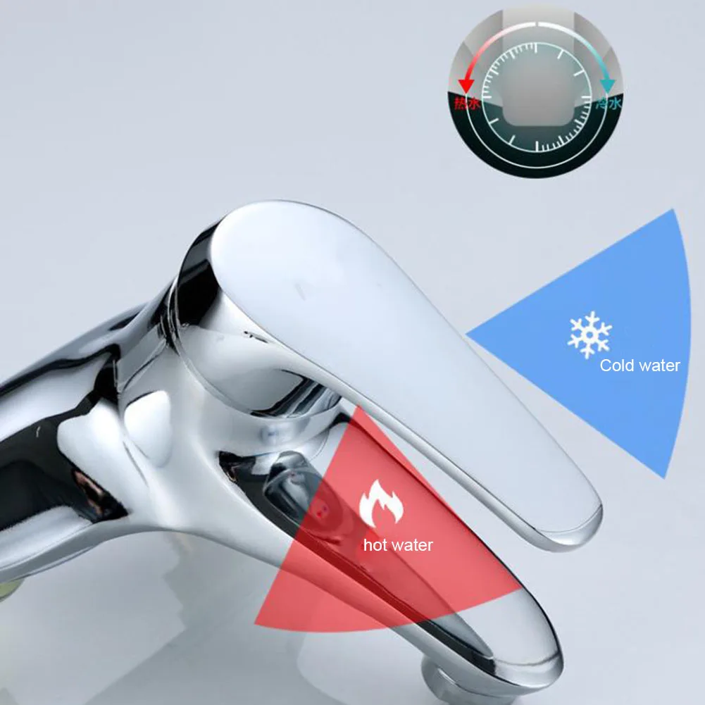 Bathroom Faucet Double-Hole Basin Hot And Cold Water Faucet For Toilet Kitchen Bathroom Plastic Steel Sink Mixer Tap image 4