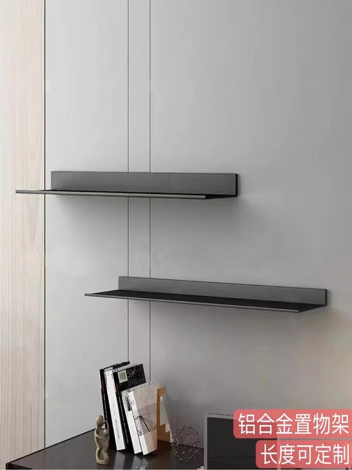 

Aluminum alloy shelves: modern minimalist craftsmanship, creative bookshelves, metal shelves, simple wall mounted storage sh