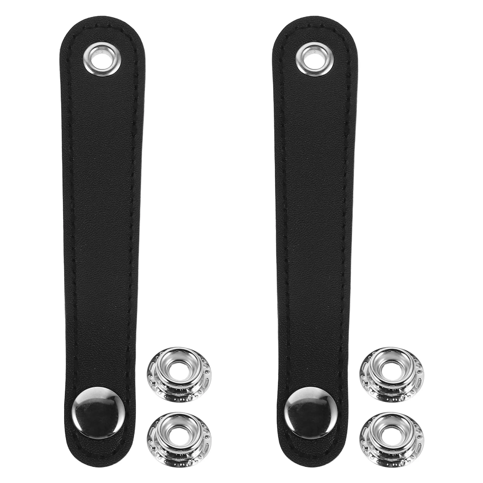 

2pcs Black Accordion Bellows Strap 11.2Cm Hole Spacing Replacement For Bass Standard Accordions Secure Buckle Fit Durable