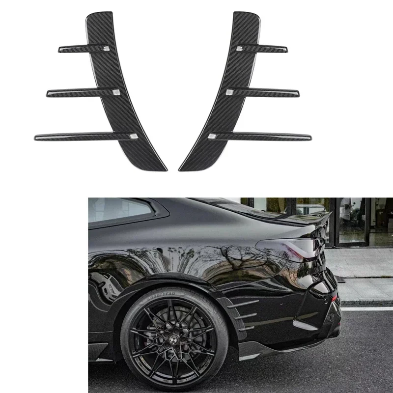 Unpainted Iron Body Kits Dry Carbon Fender For BMW G22 G23 2021+ 2-Door Air Vent Fender Car Exterior G22 Fender Trims Cover