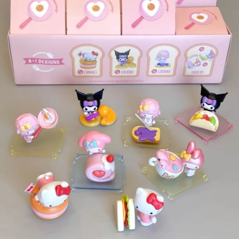 Sanrio Super Star Actress Breakfast Micro Box Mini Blind Box Model Decoration Cute Doll Hello Kitty kuromi my melody