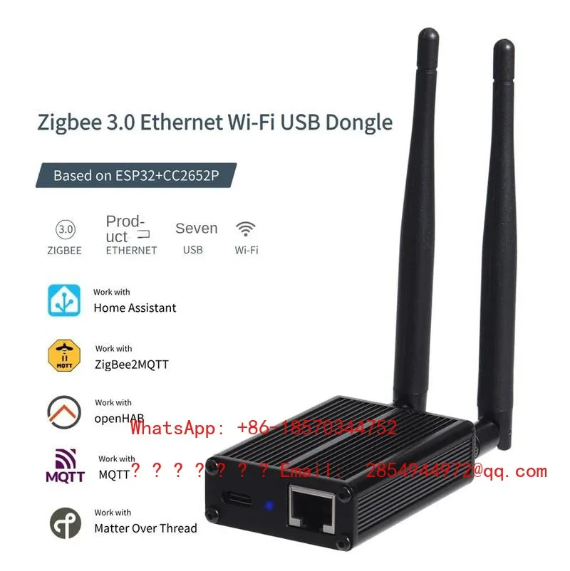 CC2652P USB Dongle Coordinator Support Zigbee Thread Zigbee2MQTT ZHA Smart Home Gateway