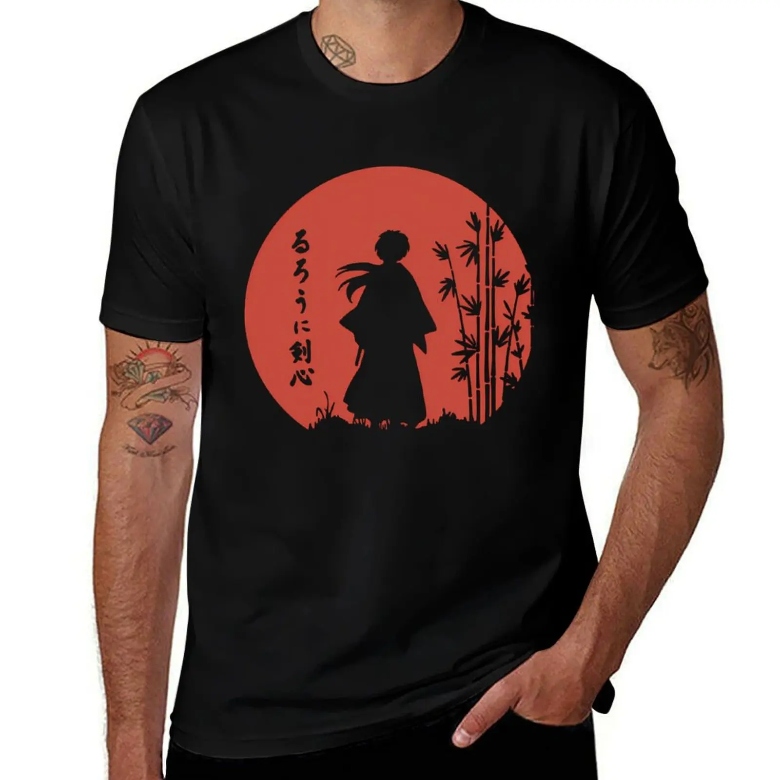 

Rurouni Kenshin Retro Vintage T-Shirt t shirts for man graphic tees man t shirt luxury T-Shirt