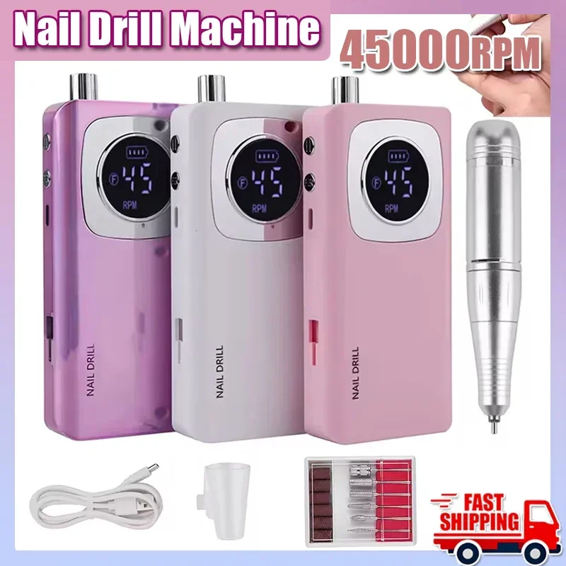 high-speed-45000rpm-rechargeable-nail-drill-machine-with-lcd-low-noise-professional-nail-polish-sander-nails-accessories-set