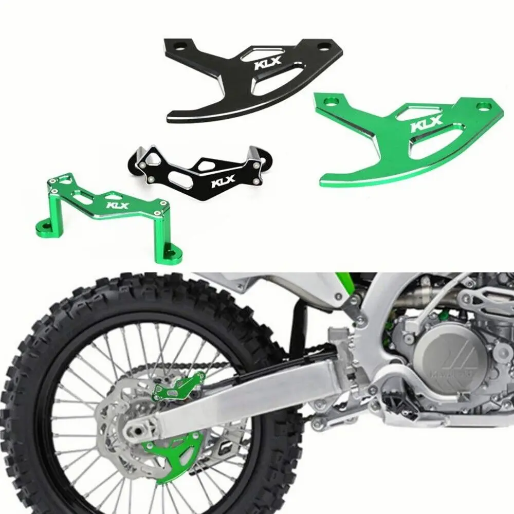 

KLX LOGO Rear Brake Caliper Brake Disc Guard Cover Protector For KAWASAKI KLX450R 2007-2018 2008 2009 2010 2011 2012 2013 2014