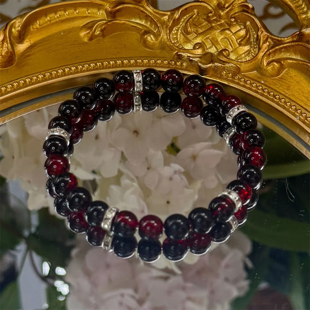 Red Anti-Anxiety Bohemian Style Bead Bracelet,Stress Reduction,Calming,Maintaining Mental Balance,Strengthening Communication