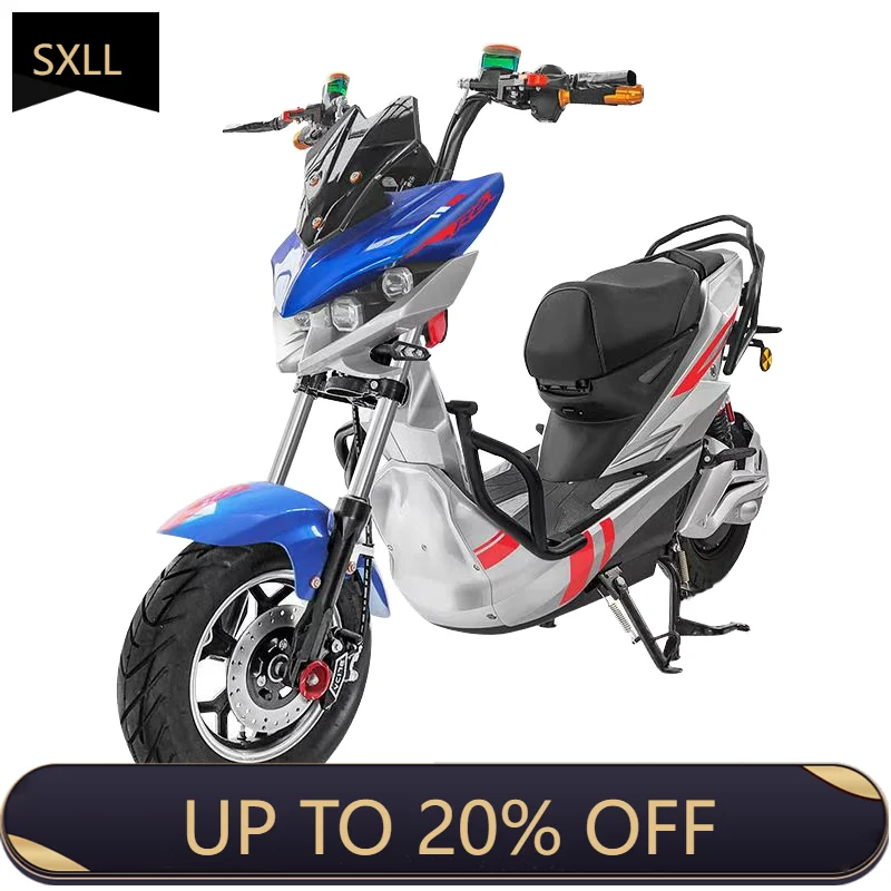 

SXLL High Speed 50km/h Electric Scooter Battery Brushless Motor Carbon Steel Frame Disc Brakes - Fast Engine Lead Acid Power
