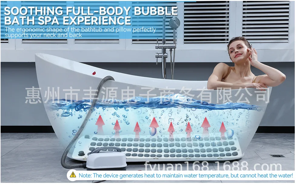 

Премиум электрический массажный коврик для ванной с гидромассажем и пузырьками, водонепроницаемый, противоскользящий, для домашнего СПА