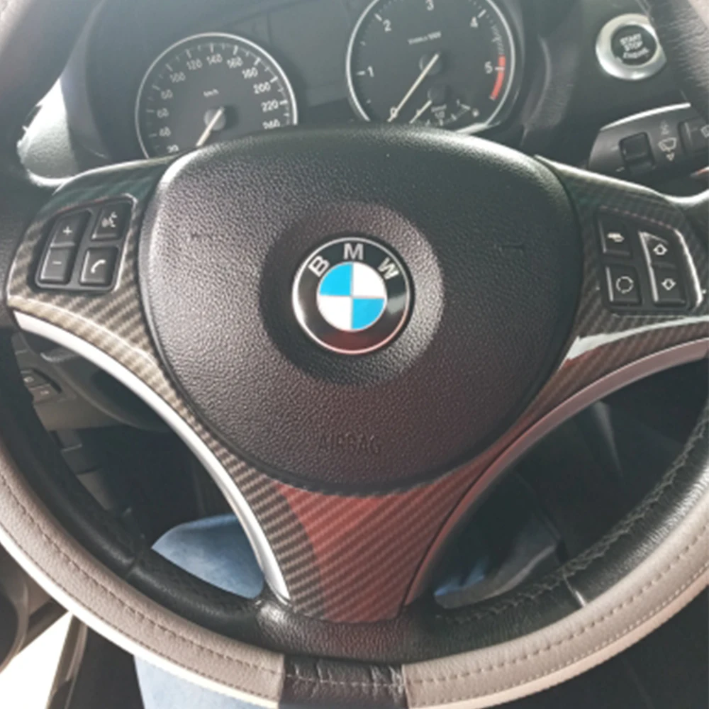 عجلة توجيه سيارة غطاء لوحة ملصق لسيارات BMW 1 3 Series E90 E92 E93 2005-2012 E82 E87 2004-2011 X1 E84 اكسسوارات الديكور