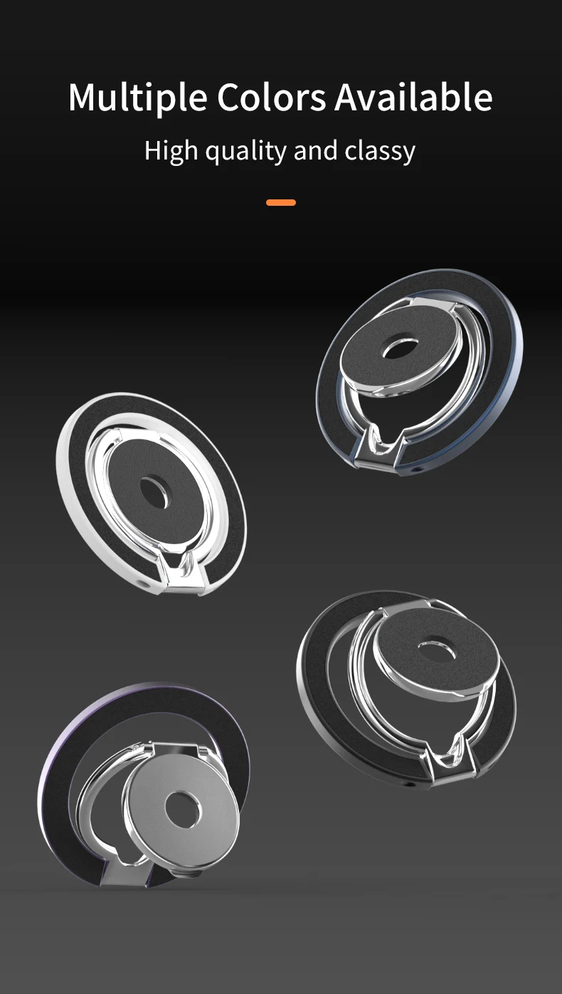 MagSafe Doppelseitiger magnetischer Telefonringhalter, tragbar, zusammenklappbar, Handy-Ständer, Zubehör, Griffhalterung, Unterstützung, universell – Detail 3