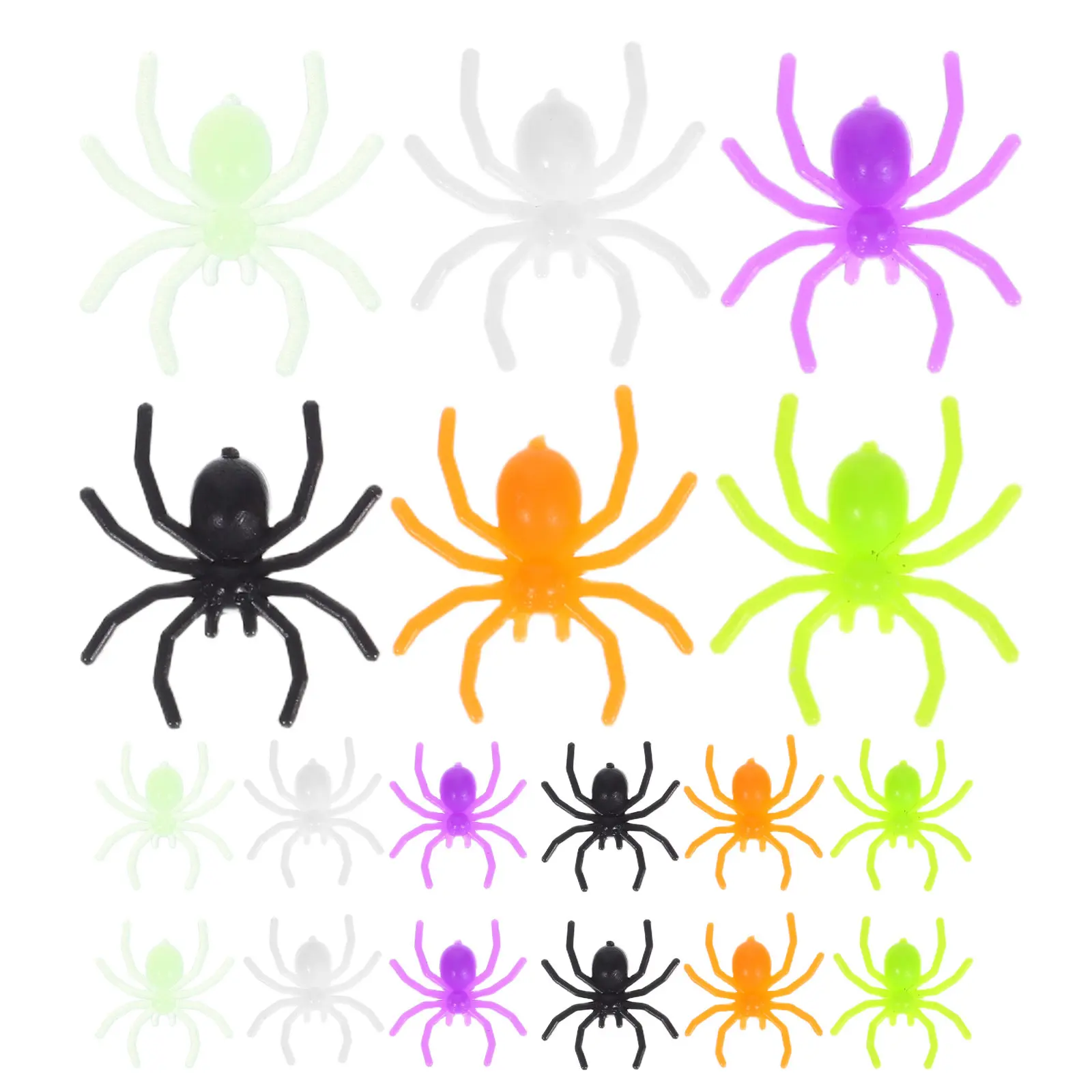 

300Pcs Realistic Creepy Plastic Halloween Spiders Mini Fake Spider Prank Props for Party Decor Haunted House Scary Decorations