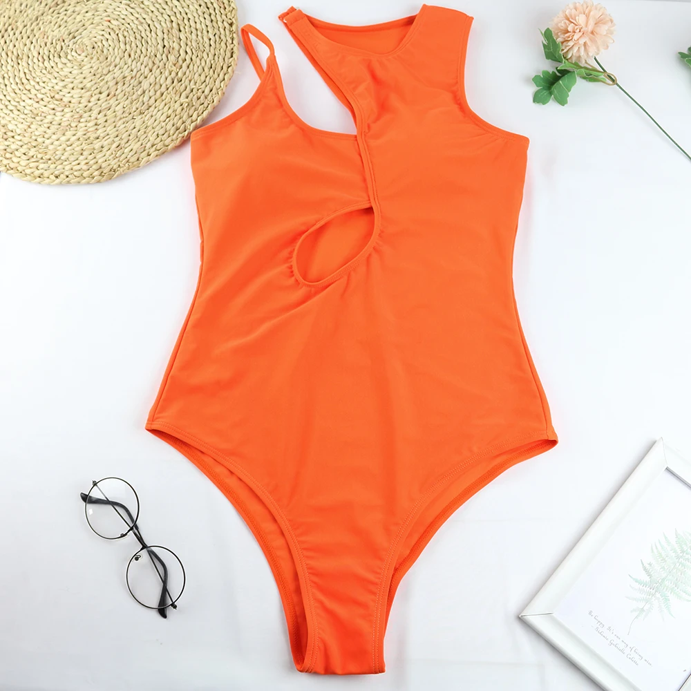 2026 Sexy Women One Piece Swimsuit Swimwear Female Solid Sexy Bikini Bather Bathing Suit Monokini Brazilian Swimming Suits