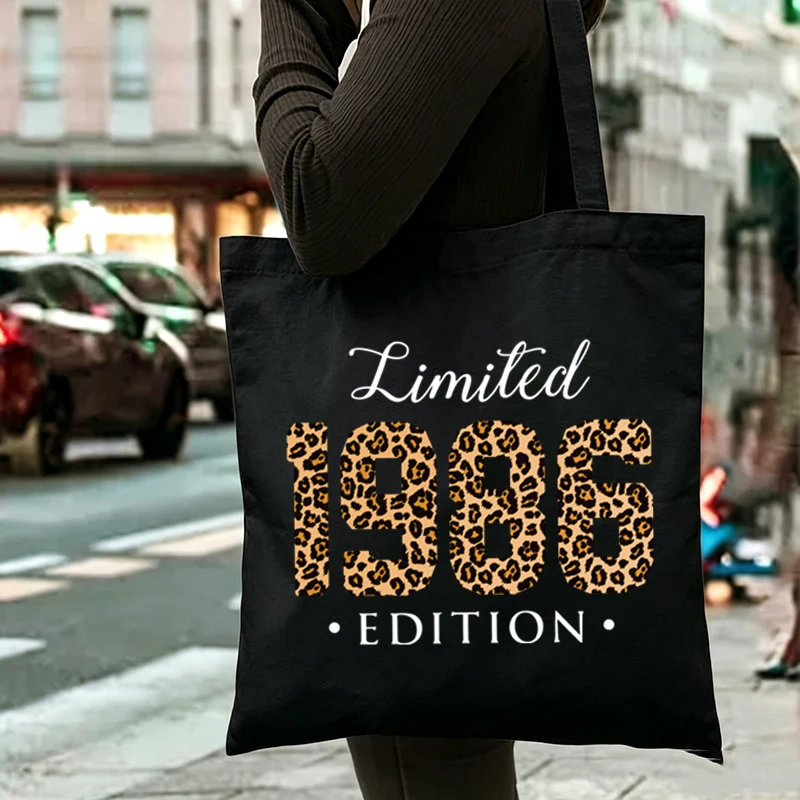 

Винтажная сумка через плечо Canvas 1986 Limited Edition для женщин, подарок на 40-летие, сумка-тоут, серия 1980-1989 годов, стильная сумка.