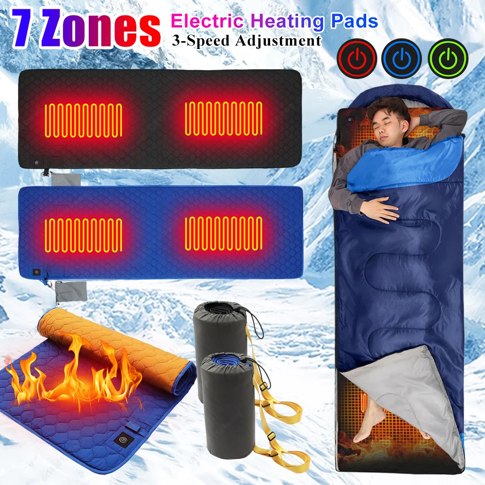

3-уровневый регулируемый USB-нагревательный спальный коврик, электрические грелки, уличная палатка для кемпинга, спальный матрас, термопад, грелка для ног