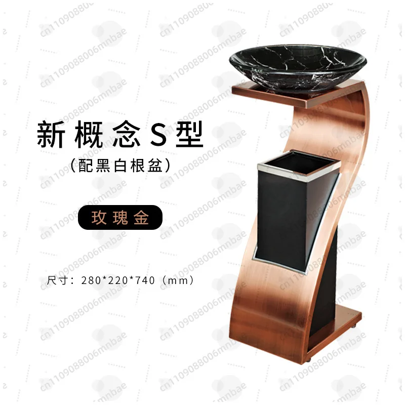 Hotel Trash Can Lobby Vertical Commercial Stainless Steel with Ashtray Shopping Mall Hotel Lobby Corridor Aisle Dedicated
