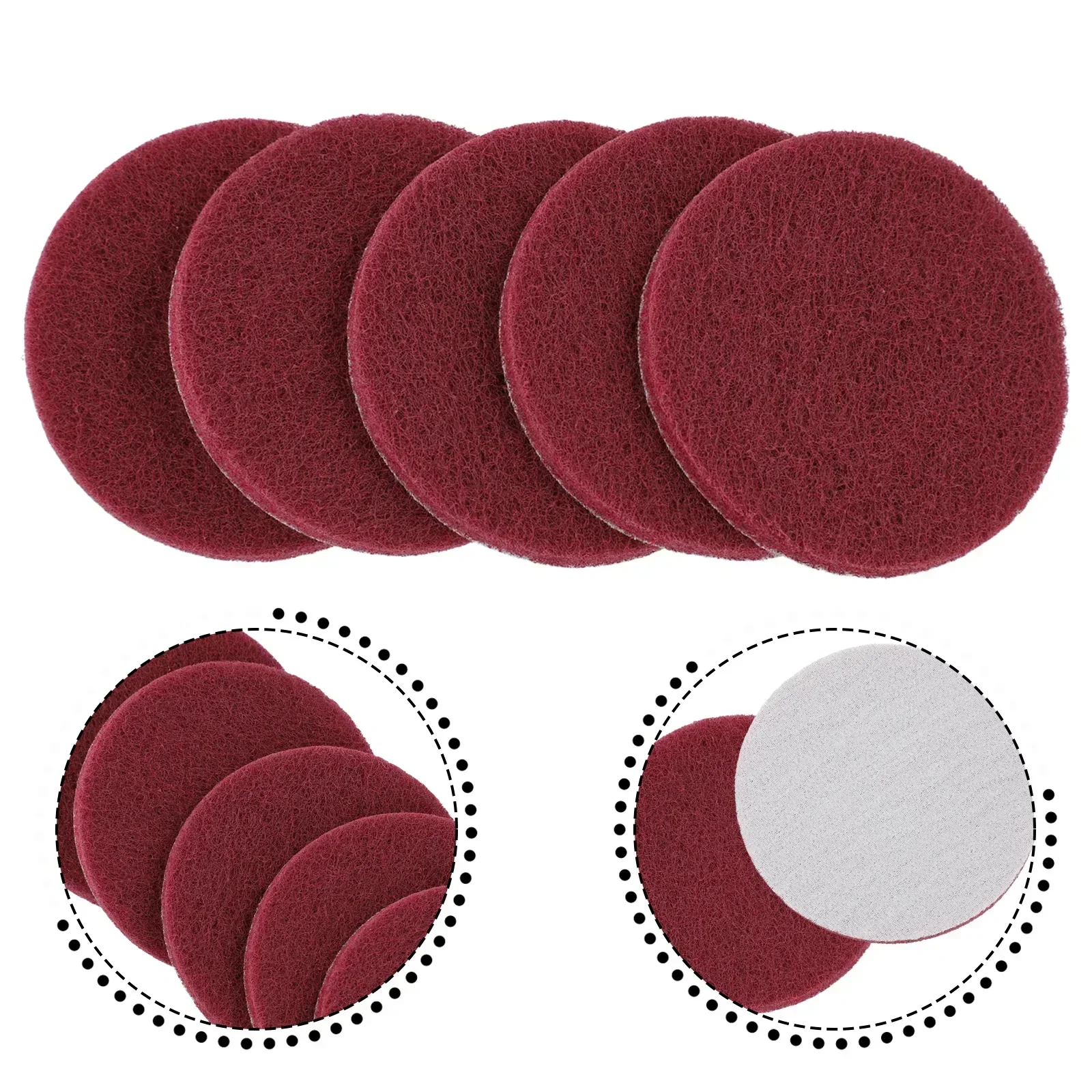 5pcs 4 Inch Drill Power Brush Set Industrial Scouring Pad For Car Tile Bathroom Floor Tub Polishing Pad Scrubber Brushes