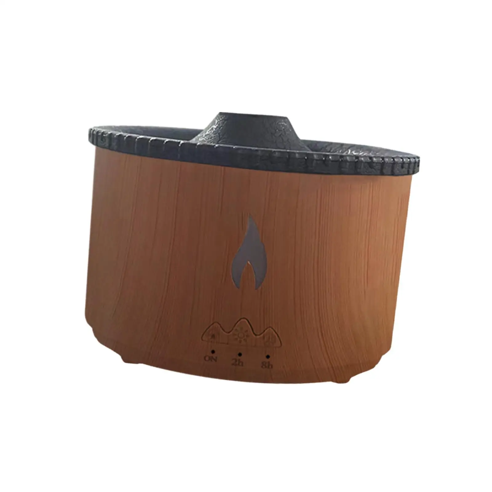 Simulated Flame Essential Oil Diffuser Humidifier US Adapter for Sleeping