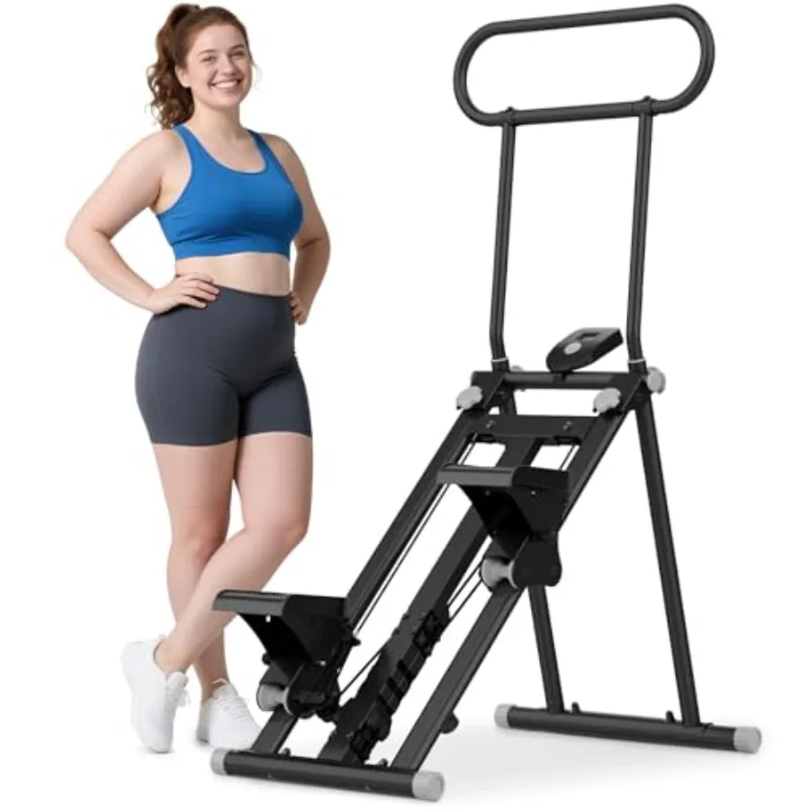 

ERGOLIFE Foldable Stair Stepper with 6-Level Adjustable Resistance for Home Gym 350lbs Capacity Cardio Stair Climber Machine in