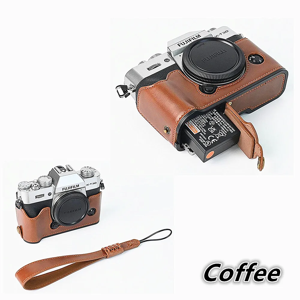 For Fujifilm XT30II XT30 XT20 XT10 Pu Leather Half Body Case Cover