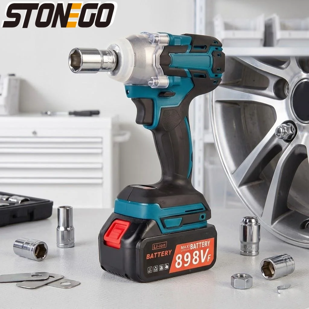 

Бесщеточный электрический ударный гайковерт 1/2 дюйма, беспроводной, с LED-подсветкой, совместимый с аккумулятором Makita 18В