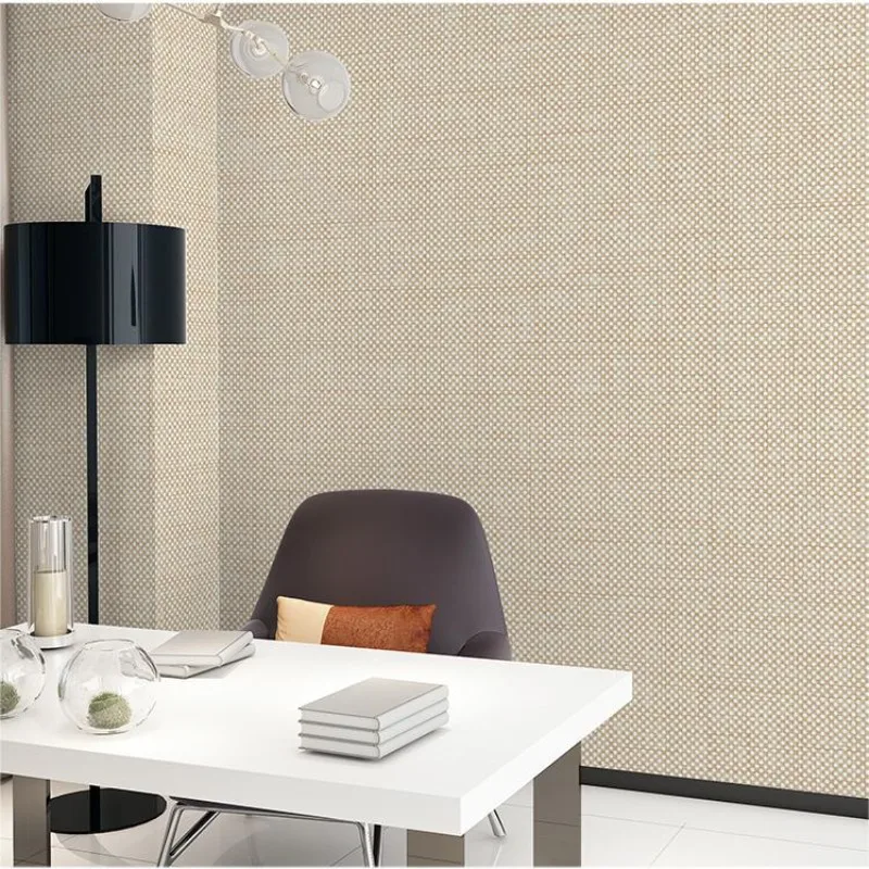 

Minimalist linen grain non-woven fabric non self-adhesive wallpaper home decoration cross dark pattern wallpaper