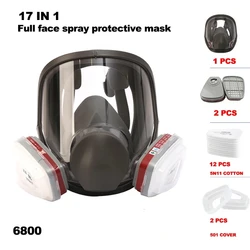 Full Face 6800 Gas Mask Industrial Respirator Spray Protective Mask New Type Formaldehyde Protection
