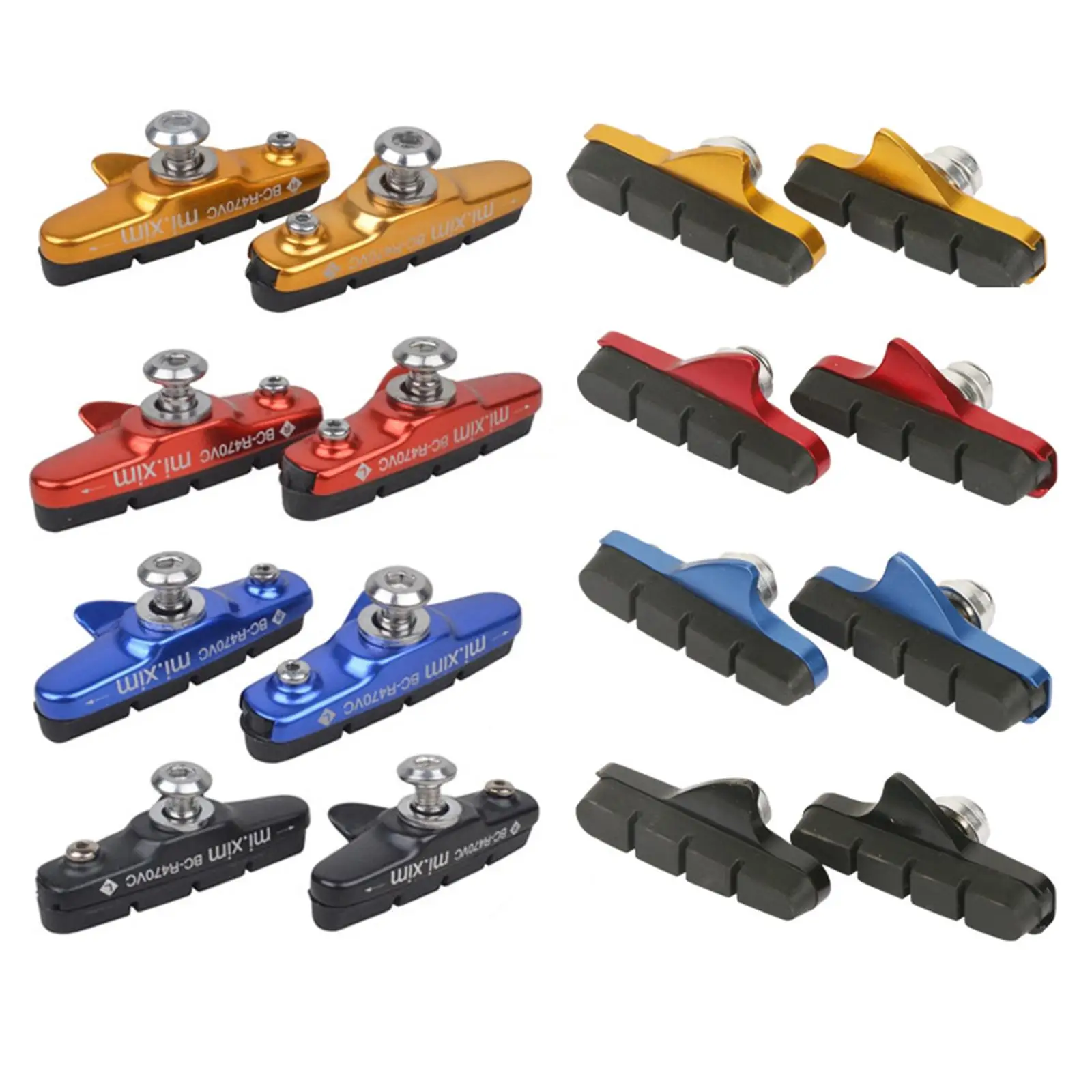 

Road Bike Bicycle Type Brake Shoes Pads 55mm Long Aluminum Drawer Type Brake Pad