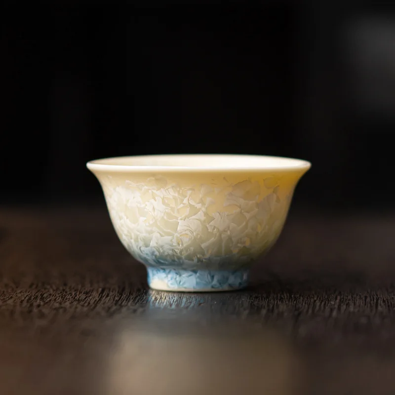 

Crystal Glaze Master Cup Kiln Change Single Cup Personal Tea Cup Ceramic Tasting Cup Kung Fu Tea Set Cup Household