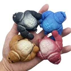 4pcs Cartoon Funny Mini Cute Colorful Finger Orangutan Pinch Fingertip Monkey Irritable Kids Fidget Toy Boy Cool Squishy Gifts