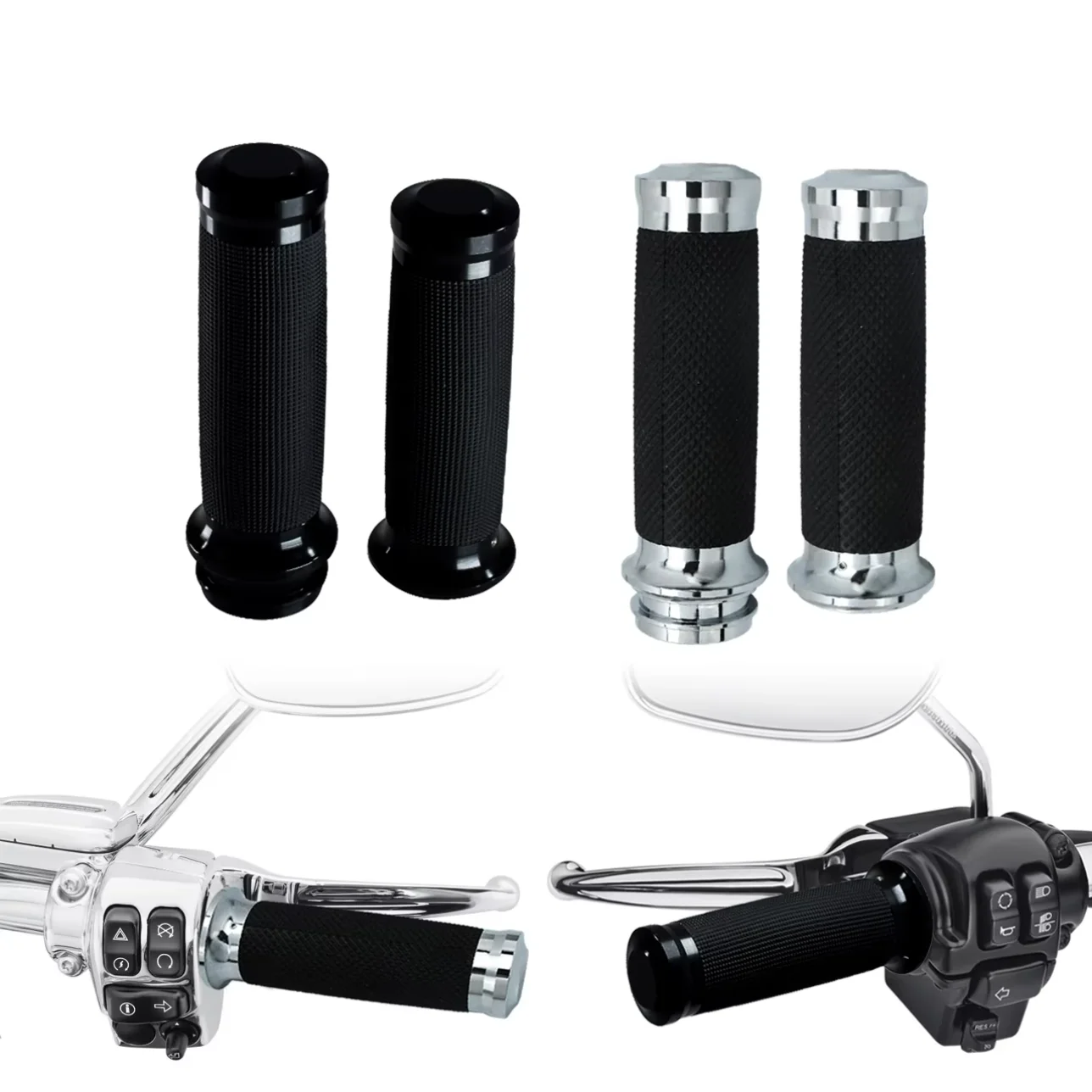 

1" Electronic Throttle Handlebar Hand Grips For Harley For Touring For Road Glide 08-23