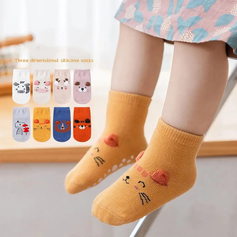 

Newborn Infant Warm Cartoon Antumn Winter Animal Toddler Ankle Socks Baby Socks Non-slip Sole Letters Printed