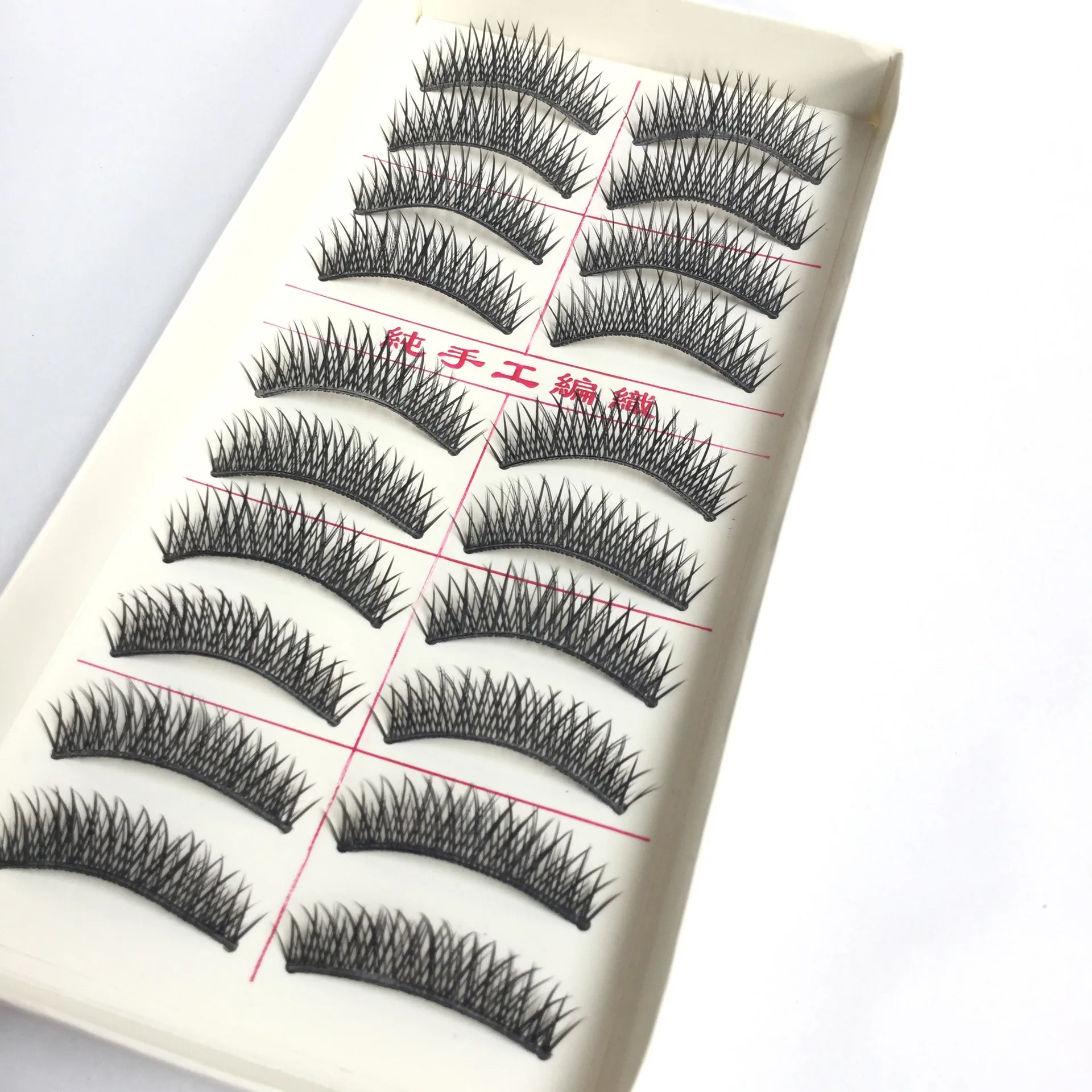 10 Pairs Hand Made False Eyelashes Natural Nude Makeup Cross Eye Lash Volume Dramatic Long Lashes Extensions Thick Reusable