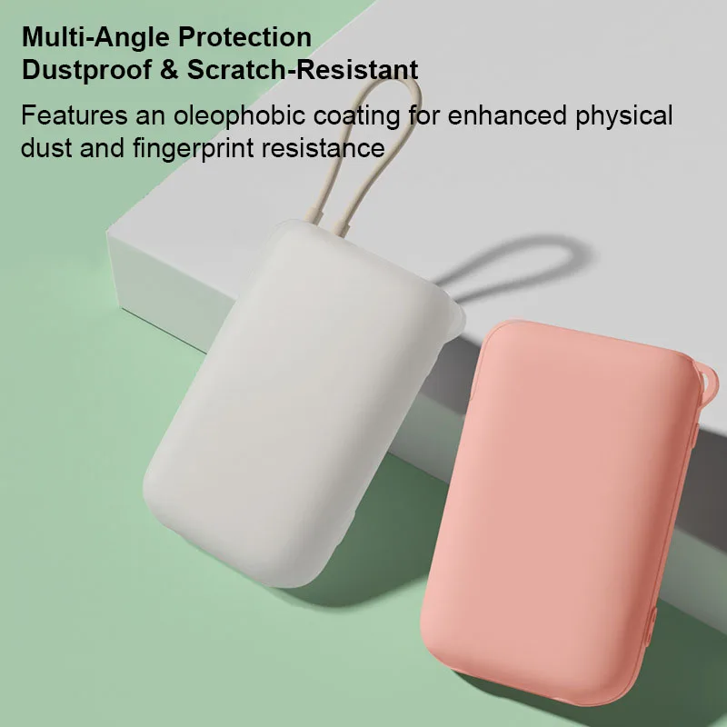 

for Xiaomi Shockproof Silicone Protective Case Built-in Cable Power Bank 10000mAh P15ZM Dustproof