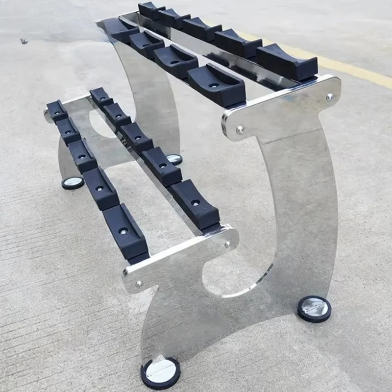 Commercial 5 Pair Two Layer Dumbbell Storage Rack Home Gym Fitness Equipment Strength Training Dumbbell Set with Rack