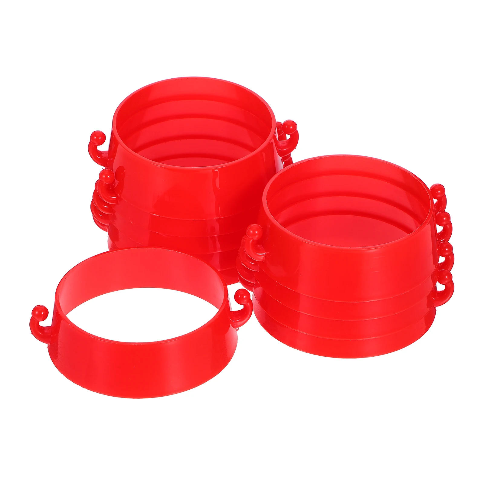 

10pcs Road Cone Chain Connector: Plastic Safety Barrier Collar For Traffic Driveway Parking Barriers Lightweight Wear Resistant
