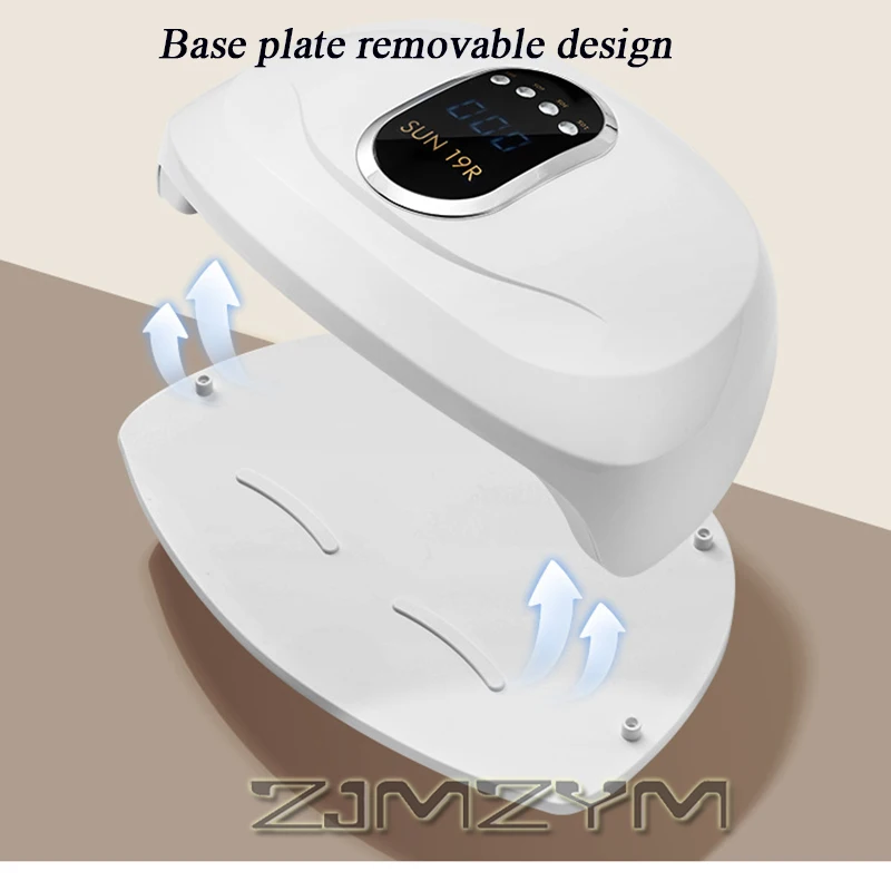 De secagem rápida Gel unha polonês lâmpada, fonte de luz dupla profissional, secador polonês de alta potência, temporizador inteligente prego ferramenta