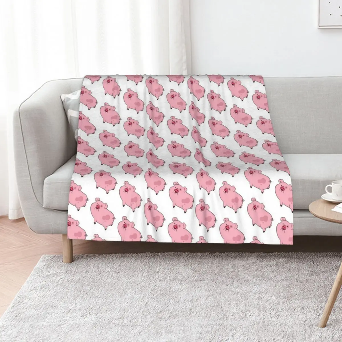 Waddles the pig Throw Blanket Stylish Warm Blanket for Living Room Bedroom
