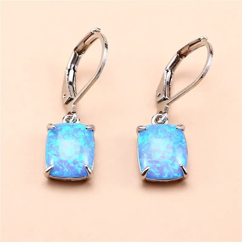 European and American Oval Square Australian High-end Zircon Ear Buckle with A Sense of Luxury, Niche Design, Elegant Earrings