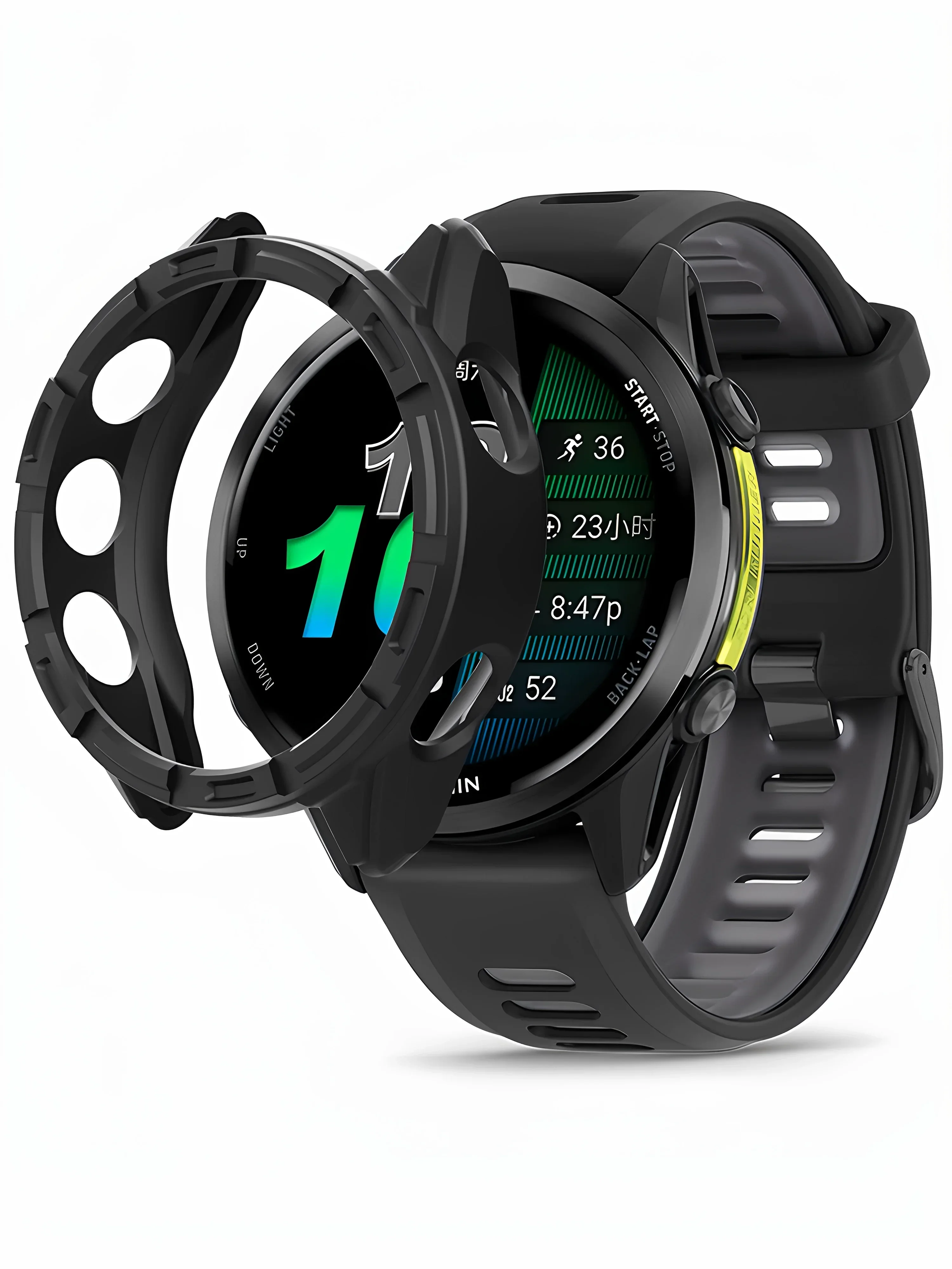 

For Garmin Forerunner970 Forerunner 970 47MM Protective Case Cover Bumper Hollow Shell Frame Anti-scratch Accessories Protector