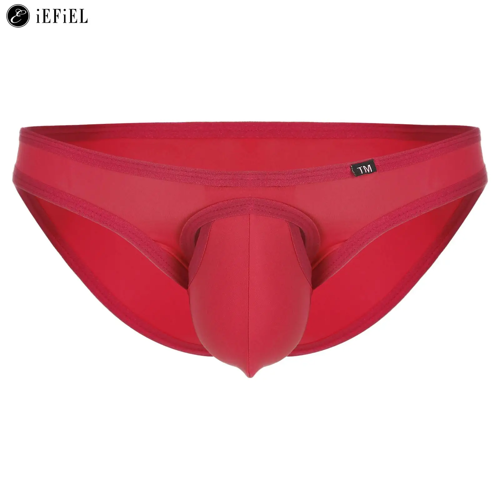 Calzoncillos de tiro bajo para hombre, ropa interior Sexy con bolsa de bulto, Tanga de Color sólido, para Club de luna de miel