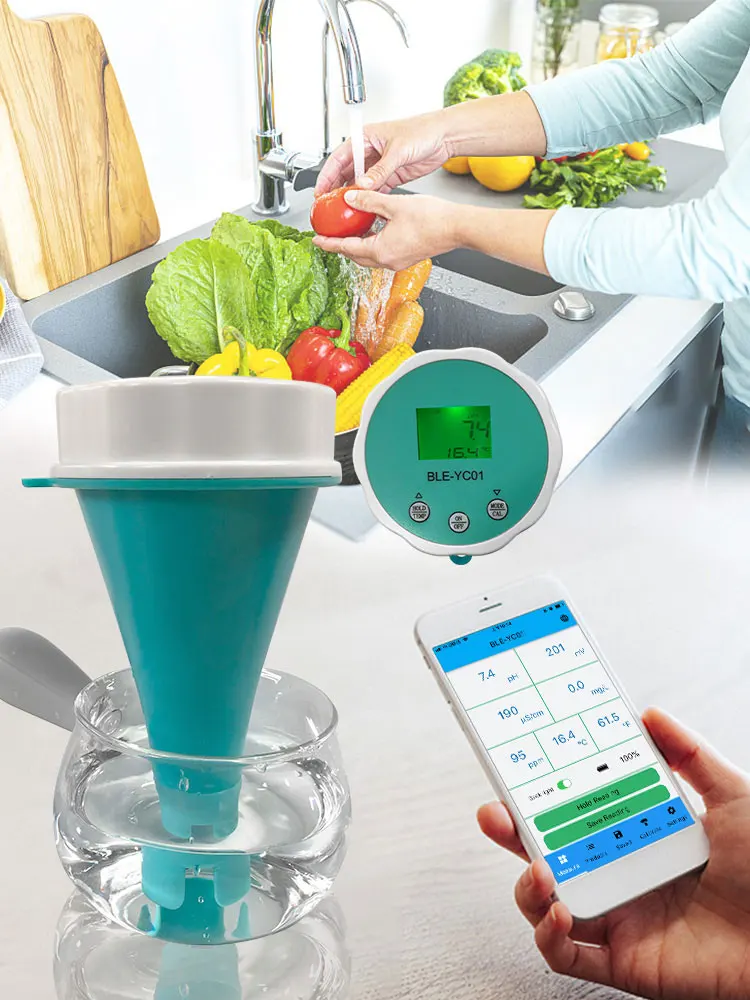 6 w 1 Inteligentny Pływający Analizator Wody do Basenu BT Tester Jakości Wody PH CL TDS EC ORP TEMP Tester do Basenu