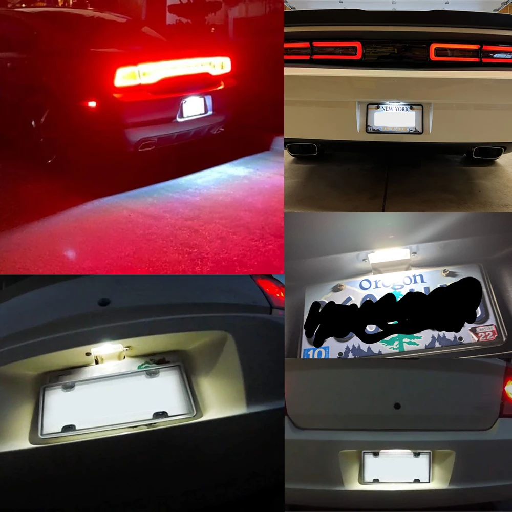 

For Chrysler 300 Dodge Dart Magnum Challenger Avenger Charger 18SMD LED Reverse License Number Plate Light Tag Warning Lamp