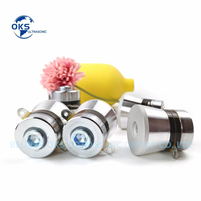 40KHZ 60W PZT4 ทรานสดิวเซอร์ทําความสะอาดอัลตราโซนิกสําหรับเครื่องซักผ้าอัลตราโซนิก