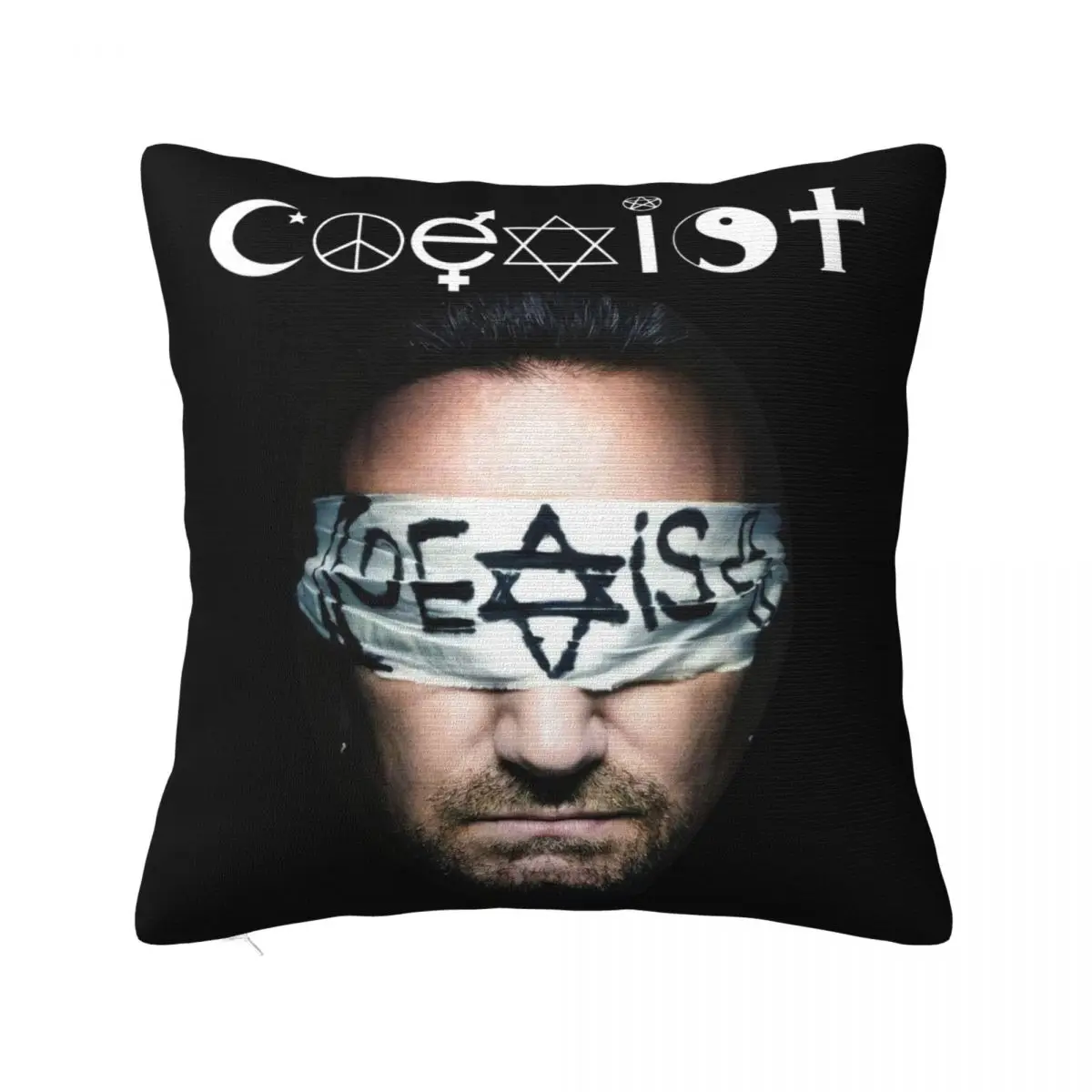 New U2 Rock Band Coexist Album Legend Logo Mens Black Size S To 3Xl Comfortable Pillow Case