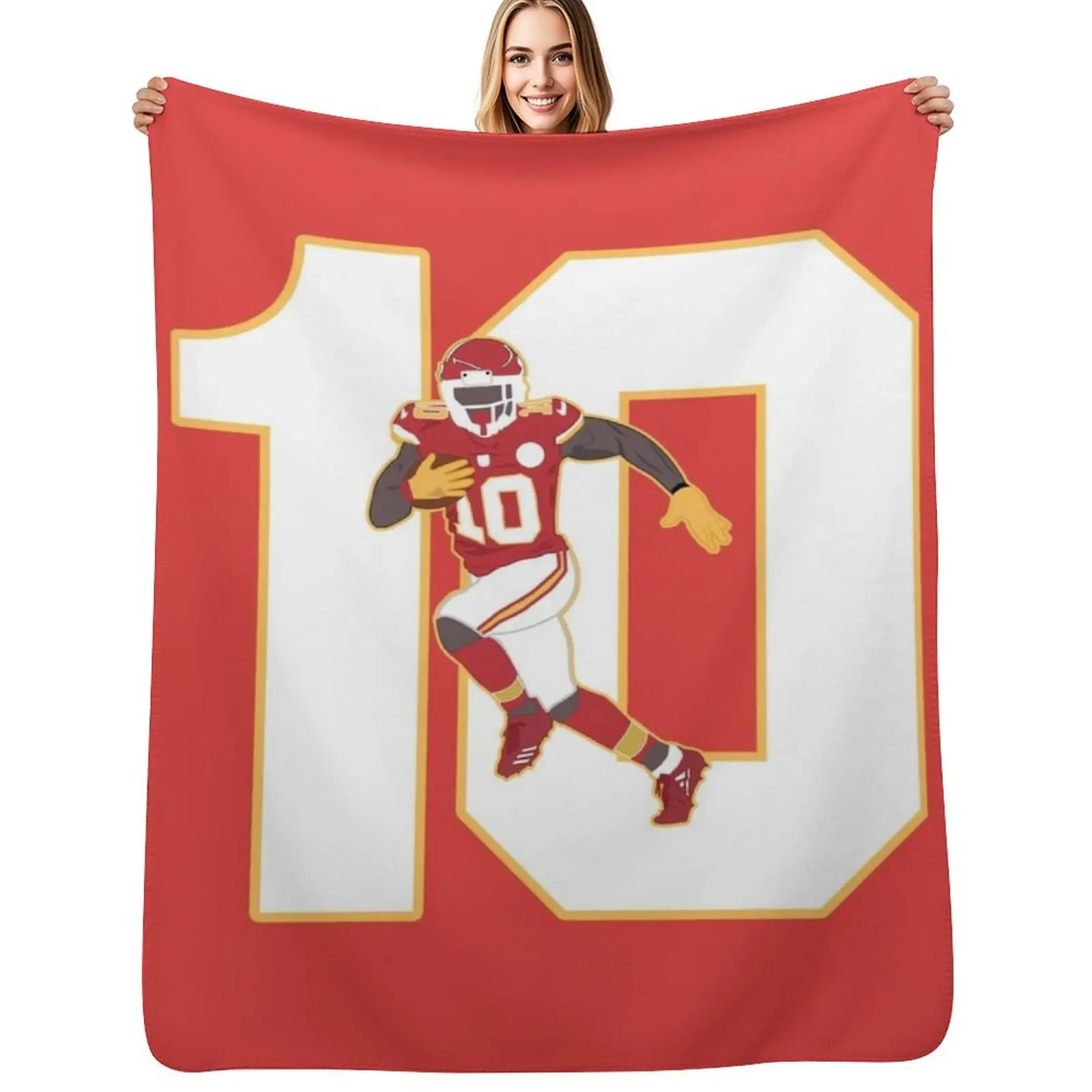 

Tyreek Hill Throw Blanket Plaid on the sofa Flannels Flannel Fabric Blankets For Bed Blanket