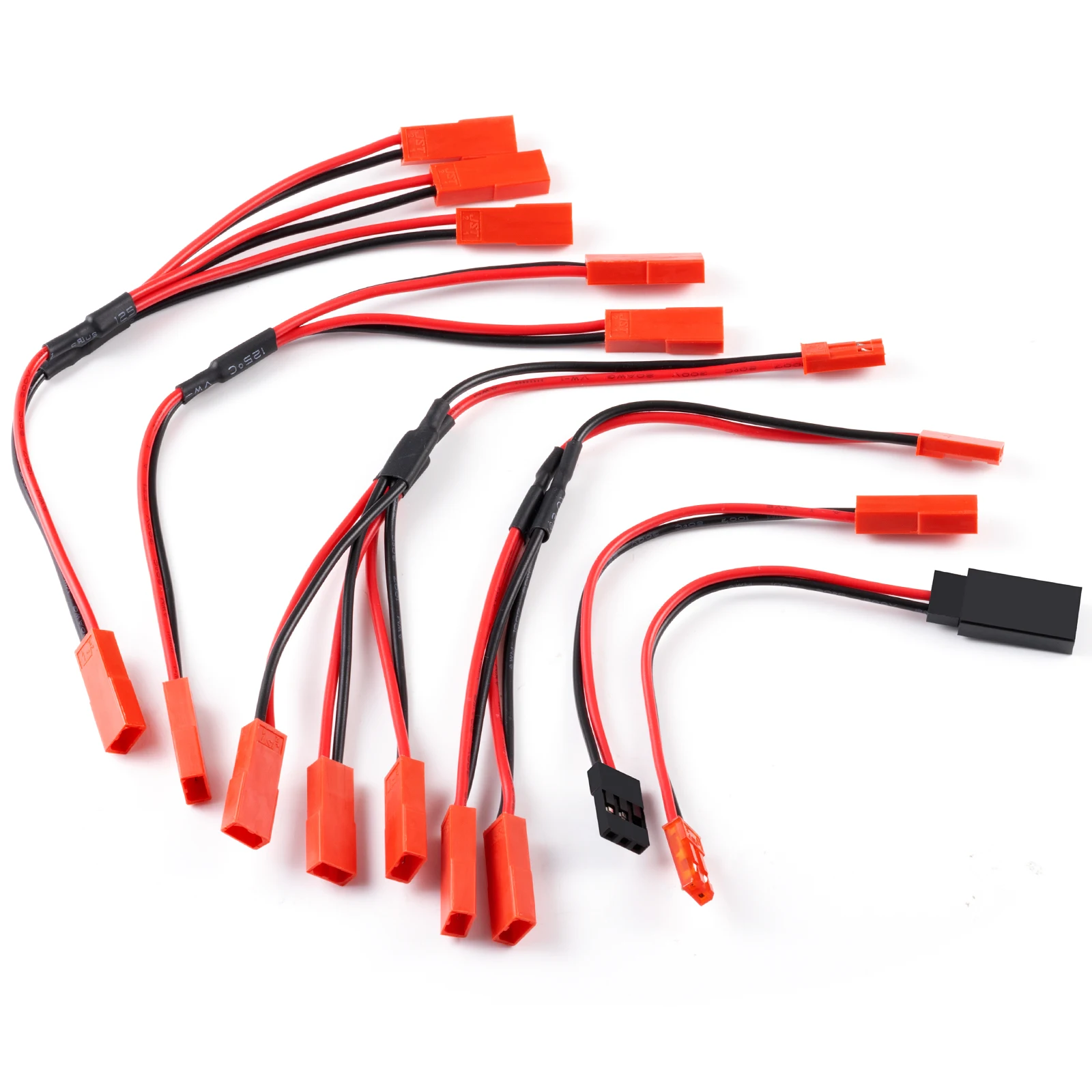 AXSPEED 6Pcs Male and Female Connector JST Plug Wire Cable Set for RC Cars DIY Upgrade Parts