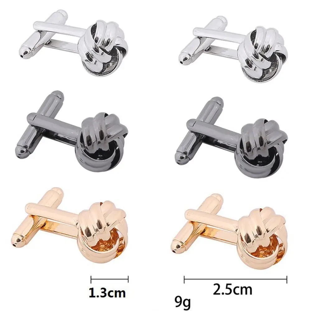 Wysokiej jakości spinki do mankietów ze stopu aluminium Złote srebrne czarne spinki do mankietów dla mężczyzn Super Shinny Gift Men