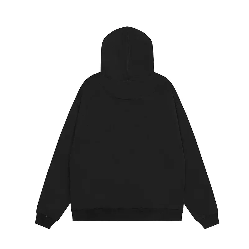 Chic Tee Loose-fit Hooded Sweatshirt for Couples Stylish Daily Wear Vw Planet Printing Western Style Crew Neck Sweatshirt Tops