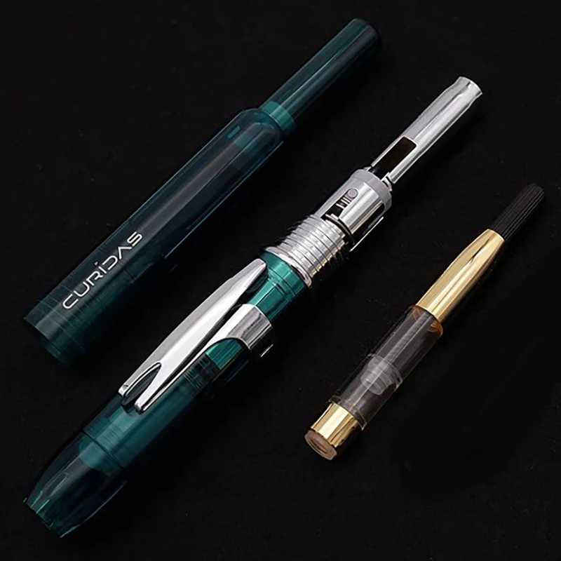 Japan PLATINUM Push-Push Fountain Pen CURIDAS Calligraphy Fountain Pen Business Translucent PKN-7000 Stationery