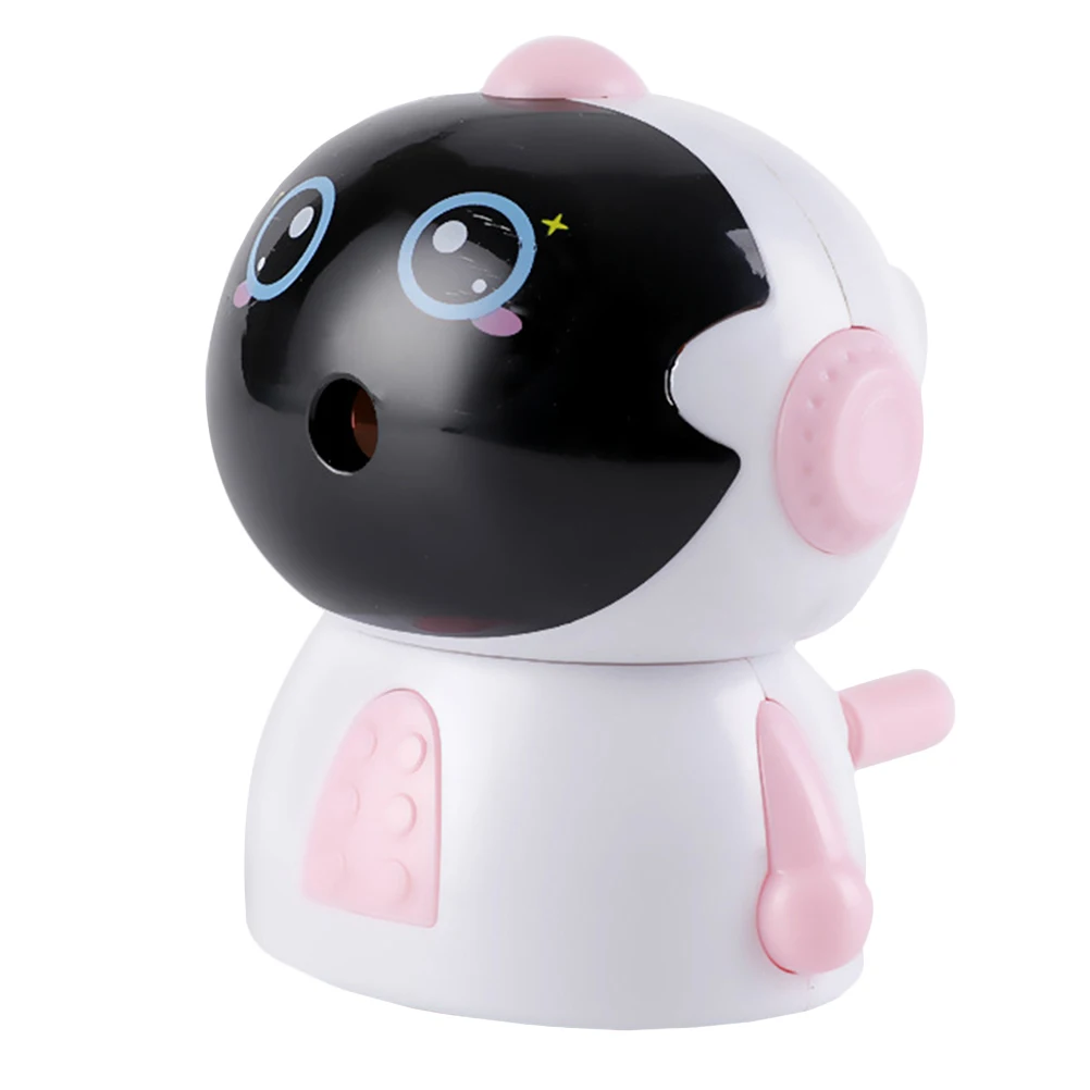 

Spaceman Pencil Sharpener Kids School Supplies Handheld Manual Tool Pink White Cartoon Creative Stationery Gift